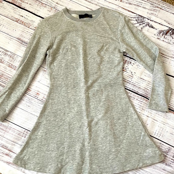 Zara Womens Gray Sweater Dress with flared skirt - Picture 1 of 3